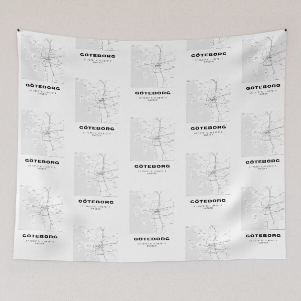 Item preview, Mapa minimalista de Gotemburgo (impresión en blanco y negro) designed and sold by RM-Journey.