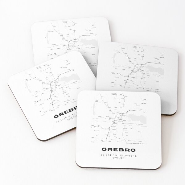 Item preview, Minimalist Örebro Map – Elegant Black & White Sweden Poster designed and sold by RM-Journey.