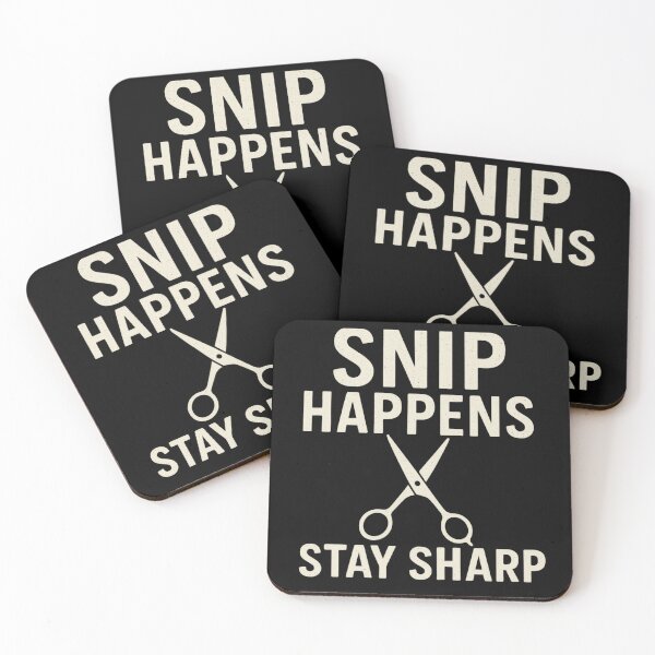 Item preview, Snip Happens – Funny Barber & Hair Stylist Quote designed and sold by Saritahosny1.