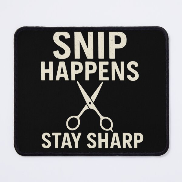 Item preview, Snip Happens – Funny Barber & Hair Stylist Quote designed and sold by Saritahosny1.