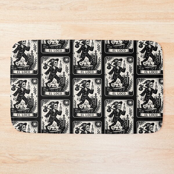 Item preview, The Fool Tarot Card Art Print – Black and White Vintage Ornamental Style designed and sold by  Ojo de Lilith.