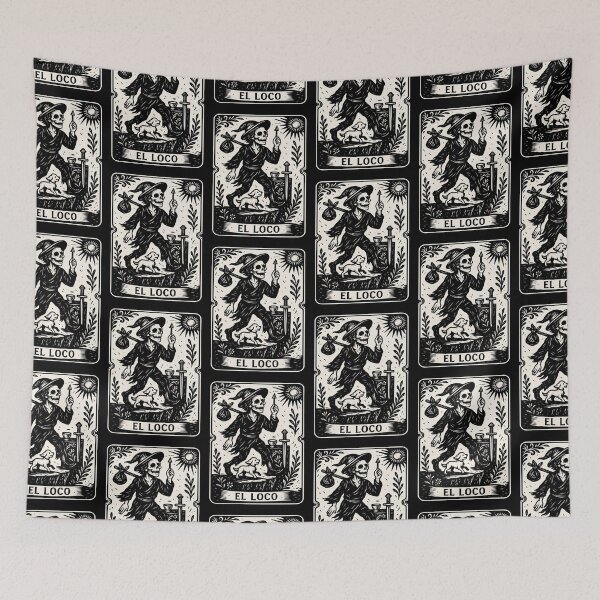 Item preview, The Fool Tarot Card Art Print – Black and White Vintage Ornamental Style designed and sold by  Ojo de Lilith.