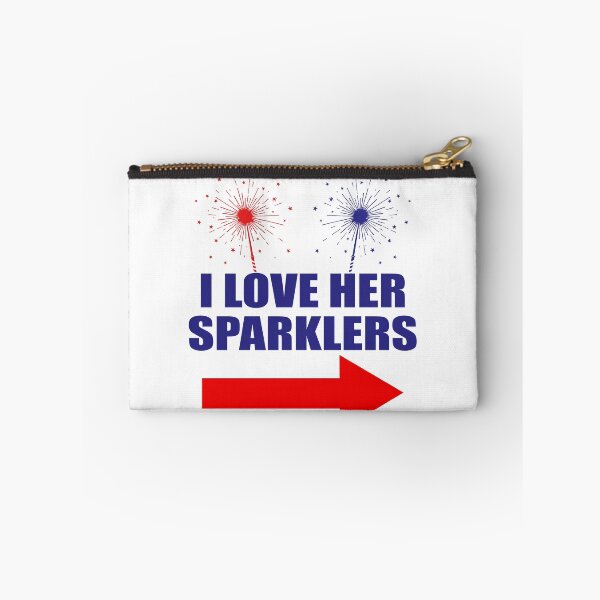 Item preview, I Love Her Sparklers Matching Couple Men's 4th Of July Gear designed and sold by DynamicDesign.