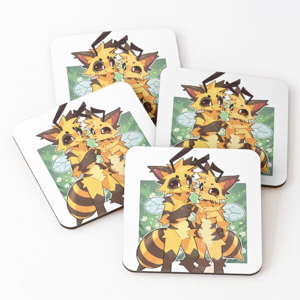 Item preview, Twin Bee Cats in a Flower Field designed and sold by Finmm.