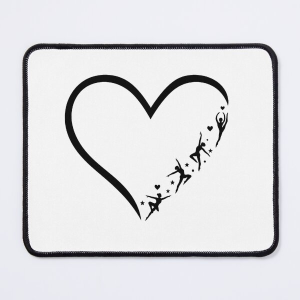 Item preview, Dancer Silhouettes in Heart Shape – Ballet Love Minimalist Art designed and sold by haitrieuic96.