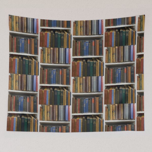 Item preview, Old Vintage Books on Bookcase designed and sold by sambarnesart.