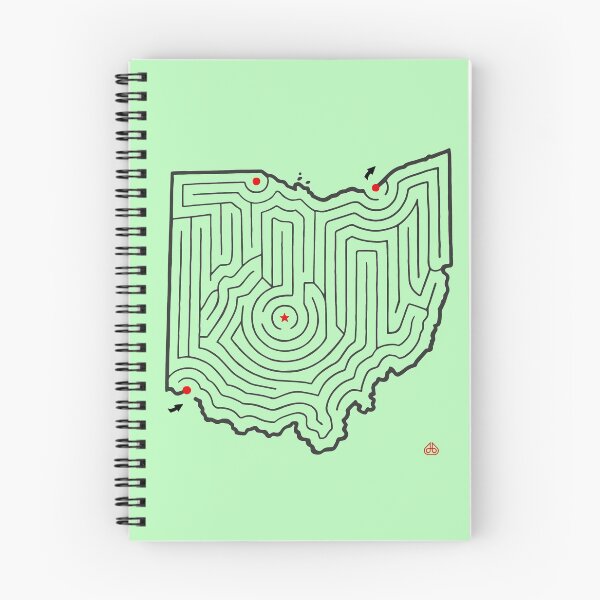 Item preview, Mapa de laberinto de OHIO | Mano diseñada por David Birkey | Cincinnati / Cleveland / Columbus / Toledo designed and sold by ImaginaryAnimal.