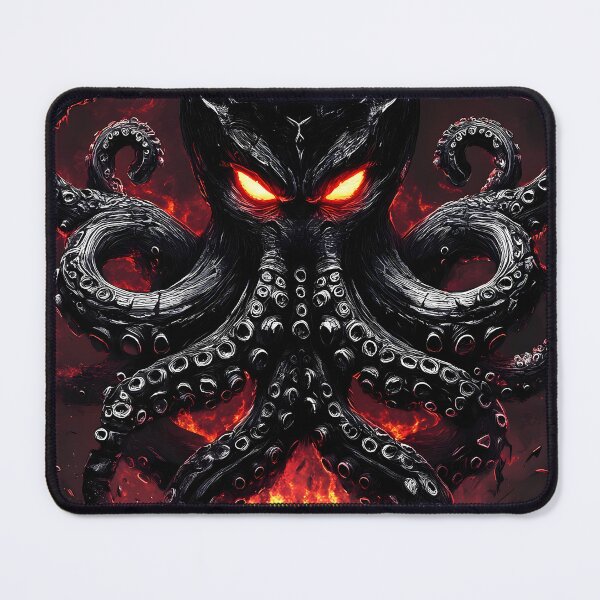 Item preview, Animal Giant Octopus Overlord Rising from Lava Facing Lone Armed Challenger designed and sold by mildaclairmo.