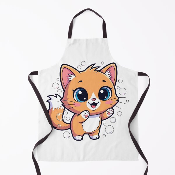 Item preview, Orange Kitty Catching Bubbles designed and sold by OnlyinSelena'sWorld.