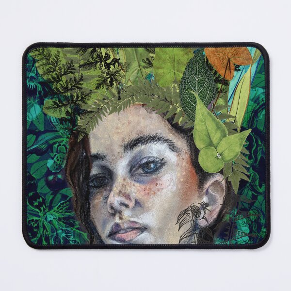 Item preview, Rainforest Queen-Rainforest-Inspired Chalk Pastel and Vintage Illustration Artwork designed and sold by Laini Eckardt.