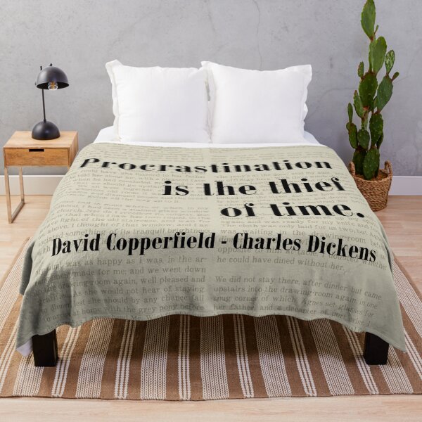 Item preview, Procrastination Thief David Copperfield Charles Dickens Quote designed and sold by kakarikihill.