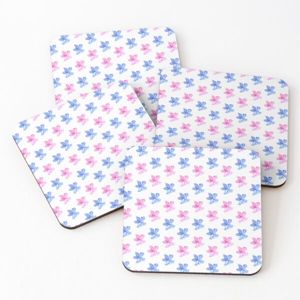 Item preview, Blue Pink Flower Pattern designed and sold by Phoasa.