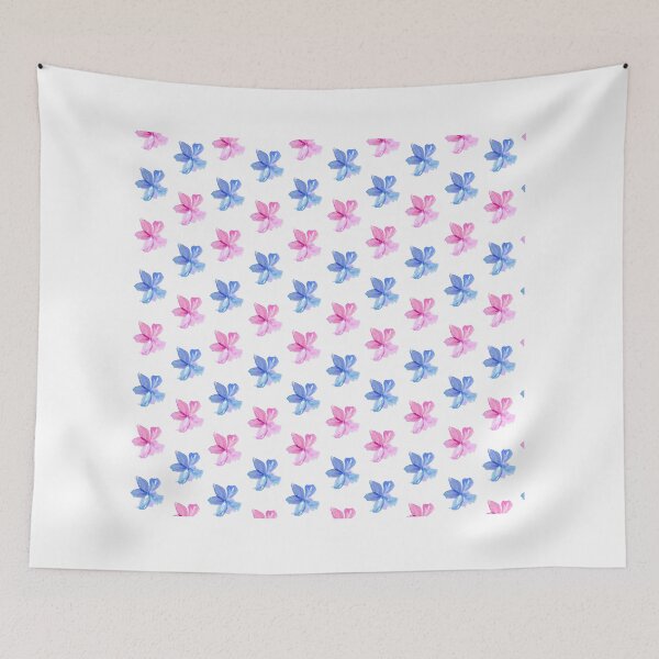 Item preview, Blue Pink Flower Pattern designed and sold by Phoasa.