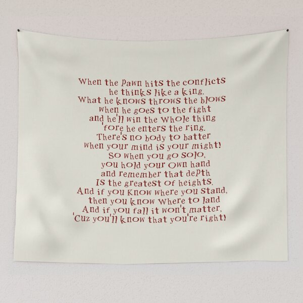 Item preview, when the pawn hits the conflict he thinks like a king fiona apple album designed and sold by Kyna Arts.