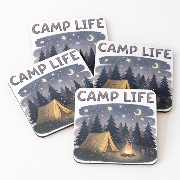 Item preview, night camp life designed and sold by GogoGrove.