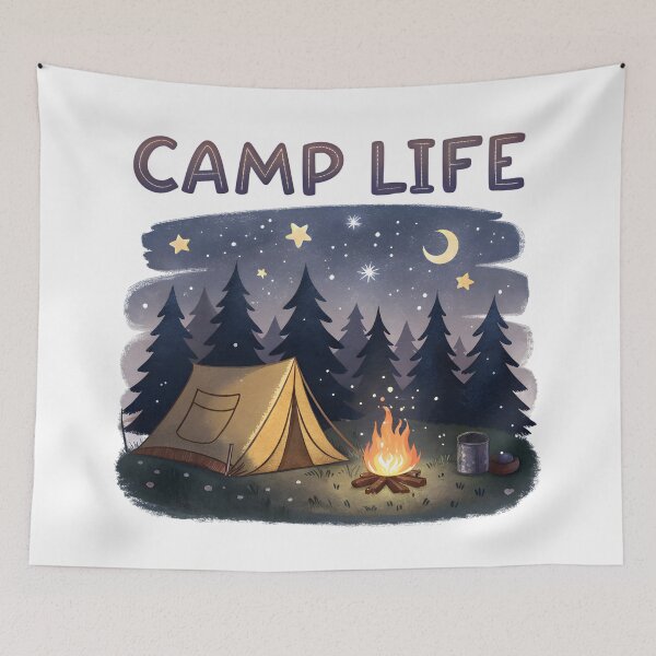 Item preview, night camp life designed and sold by GogoGrove.