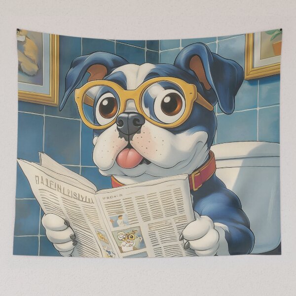 Item preview, Animal Toilet Adorable Fluffy Panda Enjoys Reading Morning Newspaper Pages designed and sold by mildaclairmo.