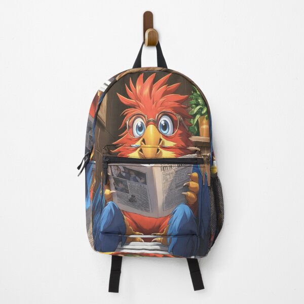 Item preview, Animal Toilet Vibrant Patterned Macaw Sports Glasses While Reading Morning Newspaper designed and sold by mildaclairmo.