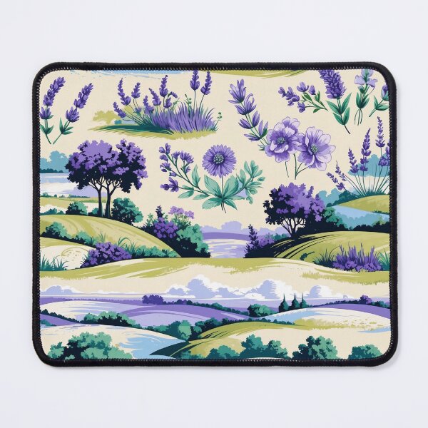 Item preview, Lavender Valley Seamless Pattern designed and sold by elissiart.