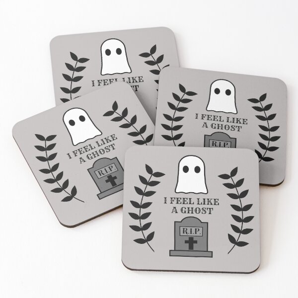 Item preview, I Feel Like A Ghost - Grey & White designed and sold by TheeForestFox Shop.