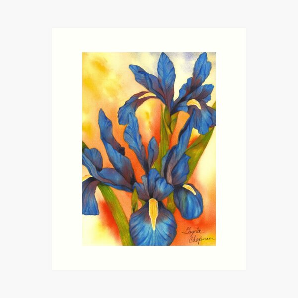 Item preview, Bold & Beautiful Blue Iris — Strength in Bloom designed and sold by Modish Homestead Works by Gayela Chapman.
