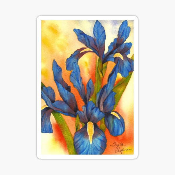 Item preview, Bold & Beautiful Blue Iris — Strength in Bloom designed and sold by Modish Homestead Works by Gayela Chapman.