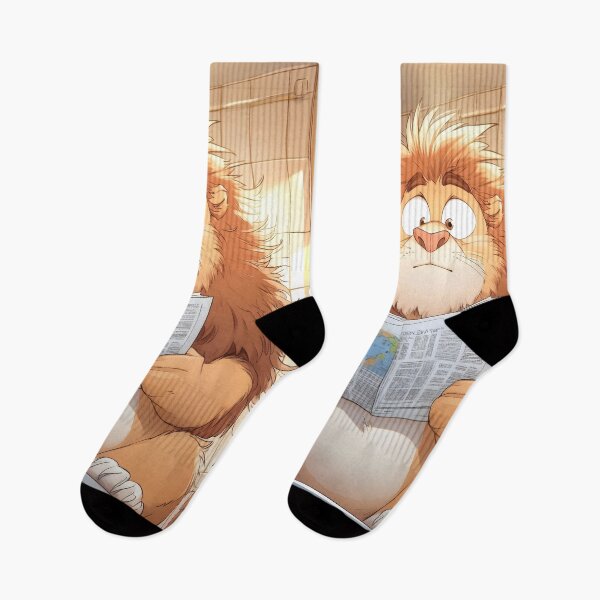Item preview, Animal Toilet Gentle Fuzzy Lion Reads Cozy Green-Tiled Bathroom Newspaper designed and sold by mildaclairmo.