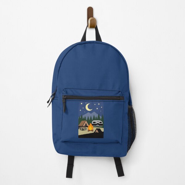 Item preview, Moonlit Campfire Night – Minimalist Camping Art designed and sold by donwillisjrart.