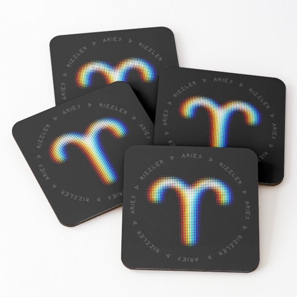 Item preview, Aries Glitch – EDM Halftone Zodiac Symbol designed and sold by H Jonas.