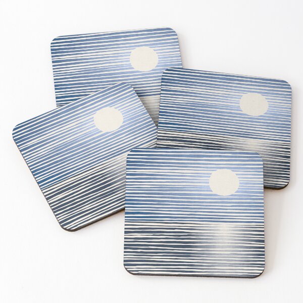 Item preview, Abstract Seascape Moon over the Sea designed and sold by FAROSSTUDIO.