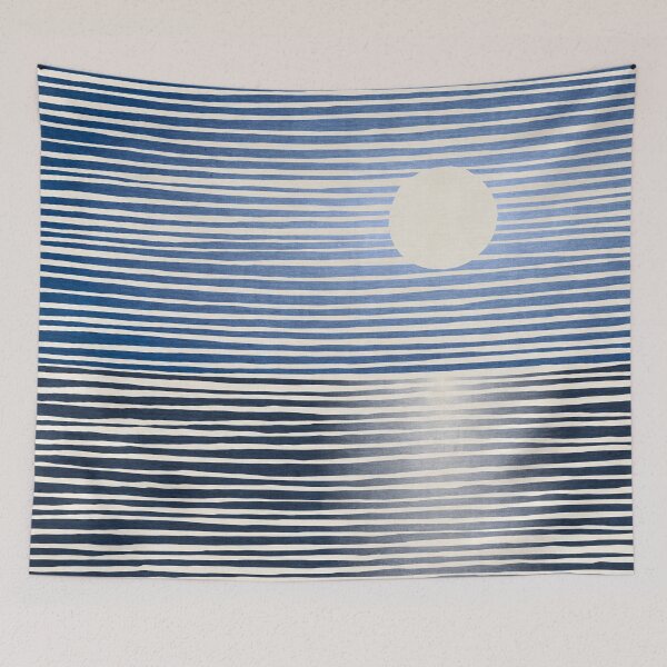 Item preview, Abstract Seascape Moon over the Sea designed and sold by FAROSSTUDIO.