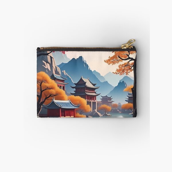 Item preview, Ancient Chinese City Poster | Traditional Asia-Inspired Landscape Art | Historical Architecture Illustration | Vintage Travel Aesthetic Print | Oriental Cultural Wall Decor designed and sold by PaintedPixels01.