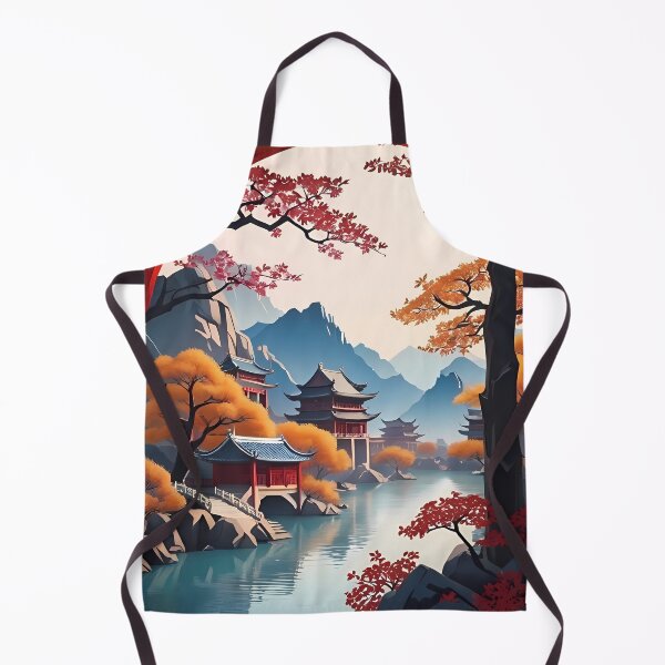 Item preview, Ancient Chinese City Poster | Traditional Asia-Inspired Landscape Art | Historical Architecture Illustration | Vintage Travel Aesthetic Print | Oriental Cultural Wall Decor designed and sold by PaintedPixels01.