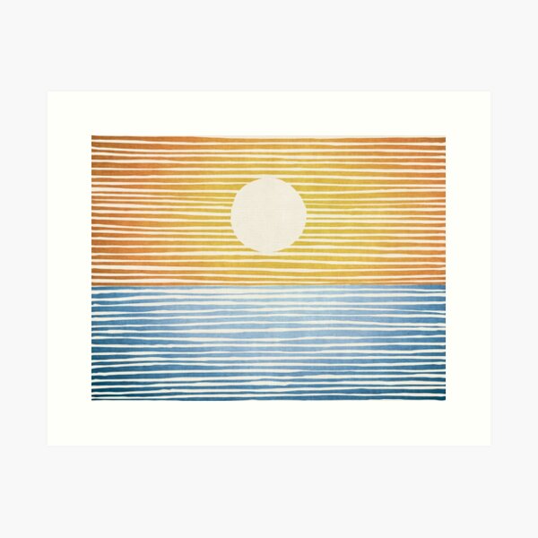 Item preview, Abstract Seascape Sun over the Sea designed and sold by FAROSSTUDIO.