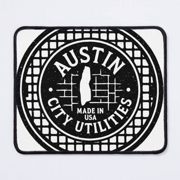 Item preview, Austin Manhole Cover. Bold Urban Design with Texas Spirit designed and sold by Urban designs by PiMediaDen.