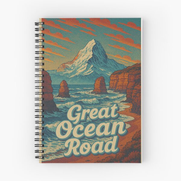 Item preview, Great Ocean Road Pop Art Poster | Digital Retro Coastal Travel Print | Vintage Beach Drive Illustration | Australia Scenic Route Wall Art | Bold Ocean Cliff Graphic designed and sold by PaintedPixels01.