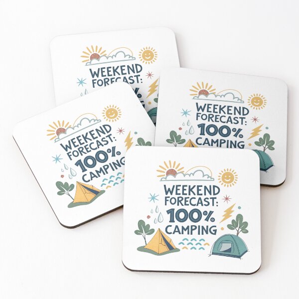Item preview, weekend forecast 100%camping designed and sold by GogoGrove.