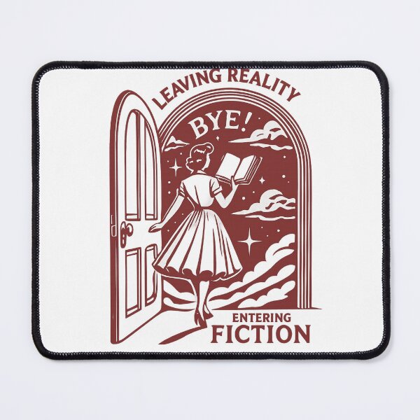 Item preview, Leaving Reality – Entering Fiction Book Lover Retro Design designed and sold by haitrieuic96.