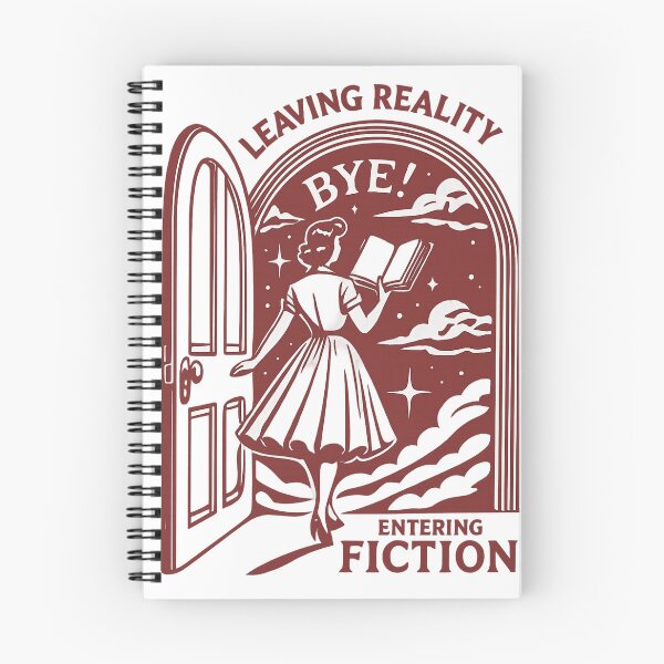 Item preview, Leaving Reality – Entering Fiction Book Lover Retro Design designed and sold by haitrieuic96.