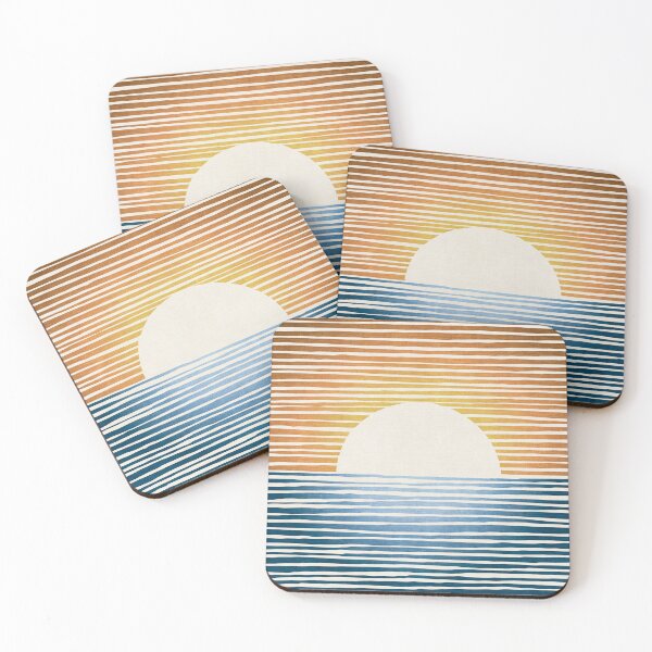 Item preview, Abstract Seascape Sunset over the Sea designed and sold by FAROSSTUDIO.