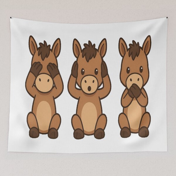 Item preview, Three wise Donkeys see / hear/ speak no evil  designed and sold by JamesDunican.