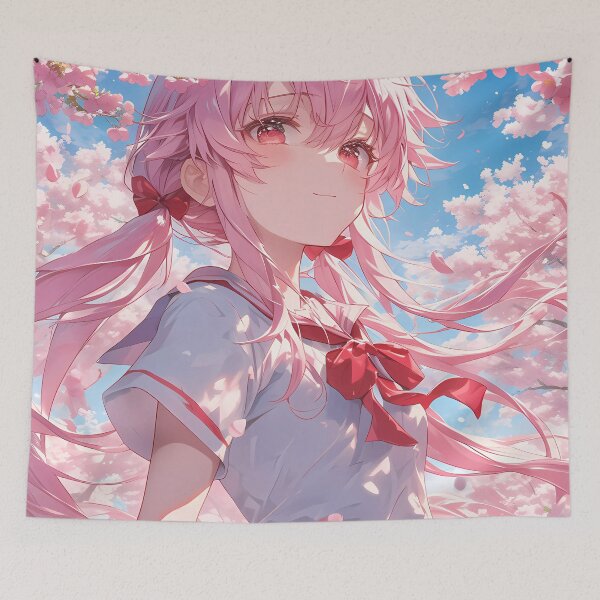 Item preview, Yuno Gasai Future Diary Anime Sakura Yandere Cherry Blossom designed and sold by mildaclairmo.