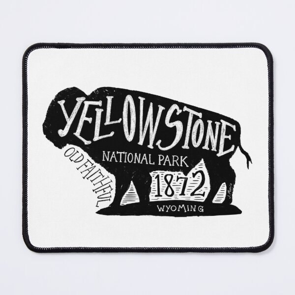 Artikelvorschau, Yellowstone Nationalpark Büffel entworfen und verkauft von John Morris Illustration.