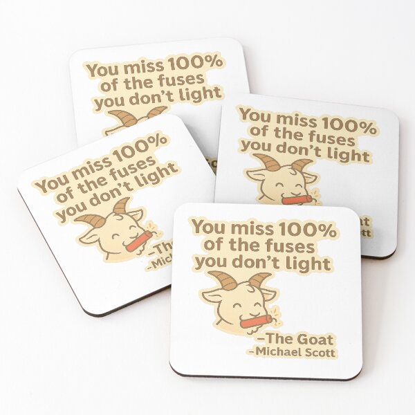 Item preview, You Miss 100% of the Fuses You Don’t Light  -The Goat & Michael Scott T-Shirt designed and sold by Zippitydodads.