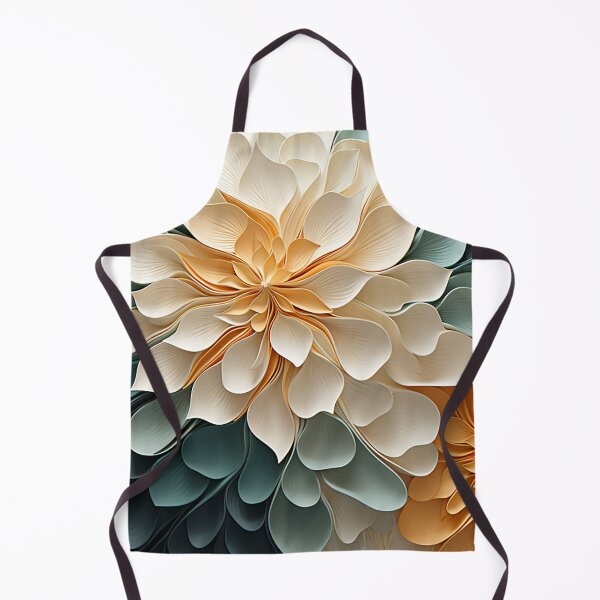 Artikelvorschau, Elegante Harmonie: Abstrakte Blumenkunst in Waldgrün, Gold, Lavendel und Antikweiß entworfen und verkauft von PaintbrushPlace.