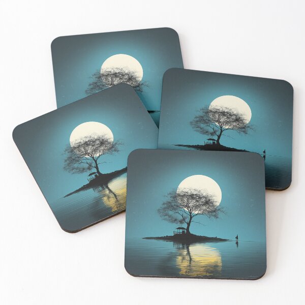 Item preview, Tranquil Waters: Moonlit Lake & Solitary Tree designed and sold by PaintbrushPlace.