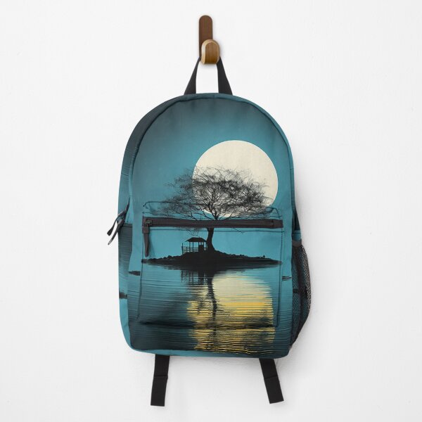 Item preview, Tranquil Waters: Moonlit Lake & Solitary Tree designed and sold by PaintbrushPlace.