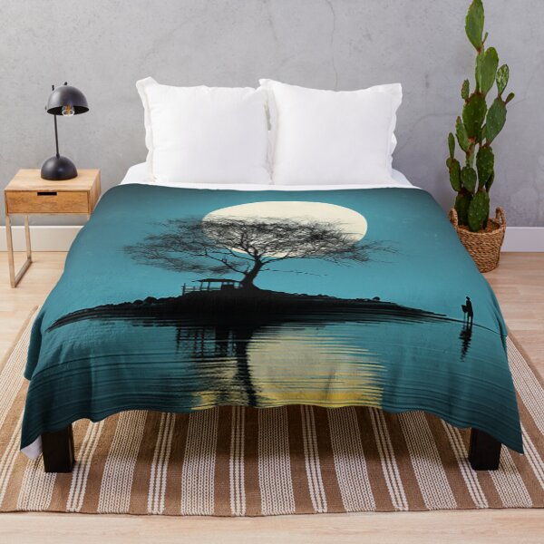 Item preview, Tranquil Waters: Moonlit Lake & Solitary Tree designed and sold by PaintbrushPlace.