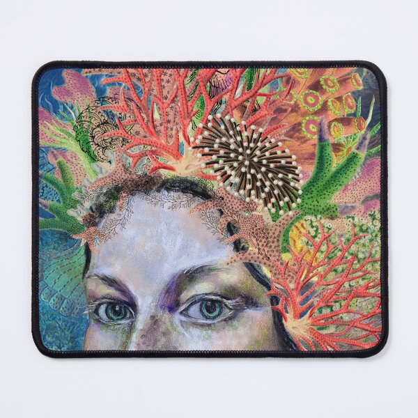 Item preview, Coral Queen- Nature-Inspired Chalk Pastel and Vintage Illustration Artwork designed and sold by Laini Eckardt.