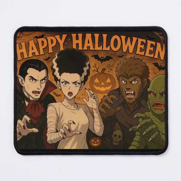 Item preview, Happy Halloween Anime Classic Monsters Tribute designed and sold by 90snerd.